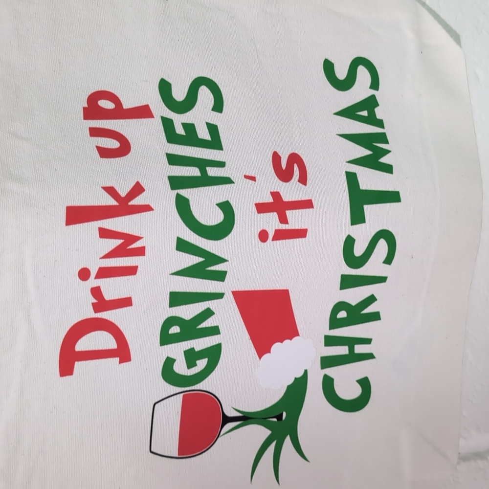 Christmas Tote Bag with Festive Print - Picture 2 of 2